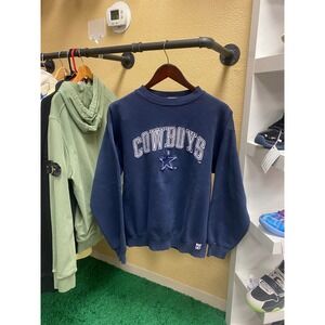 Vintage 90s Dallas Cowboys Logo 7 Navy Blue Crewneck Embroidered Men's Medium